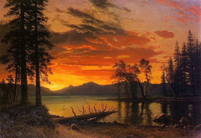 Albert Bierstadt Sunset over the River
